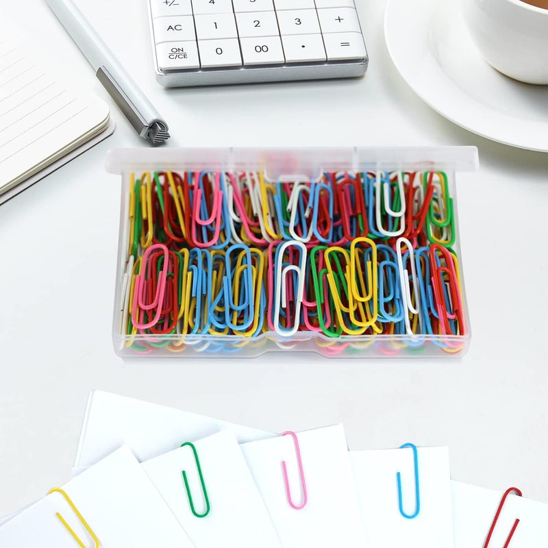 AnutriON Paper Clips, 180 Pack Medium Size Paperclips 1.3 Inch (33mm) Assorted Colored Coated Paper Clips Great for Office School Document Organizing - Image 4